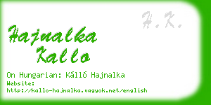 hajnalka kallo business card